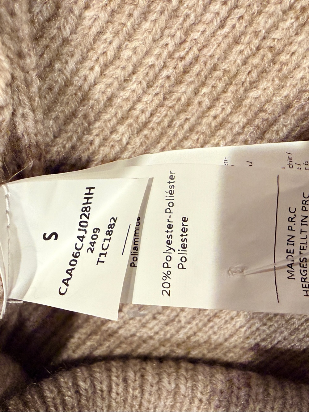Cupshe Beige Cable-Knit Wrap Sweater Dress - Picture 8 of 9